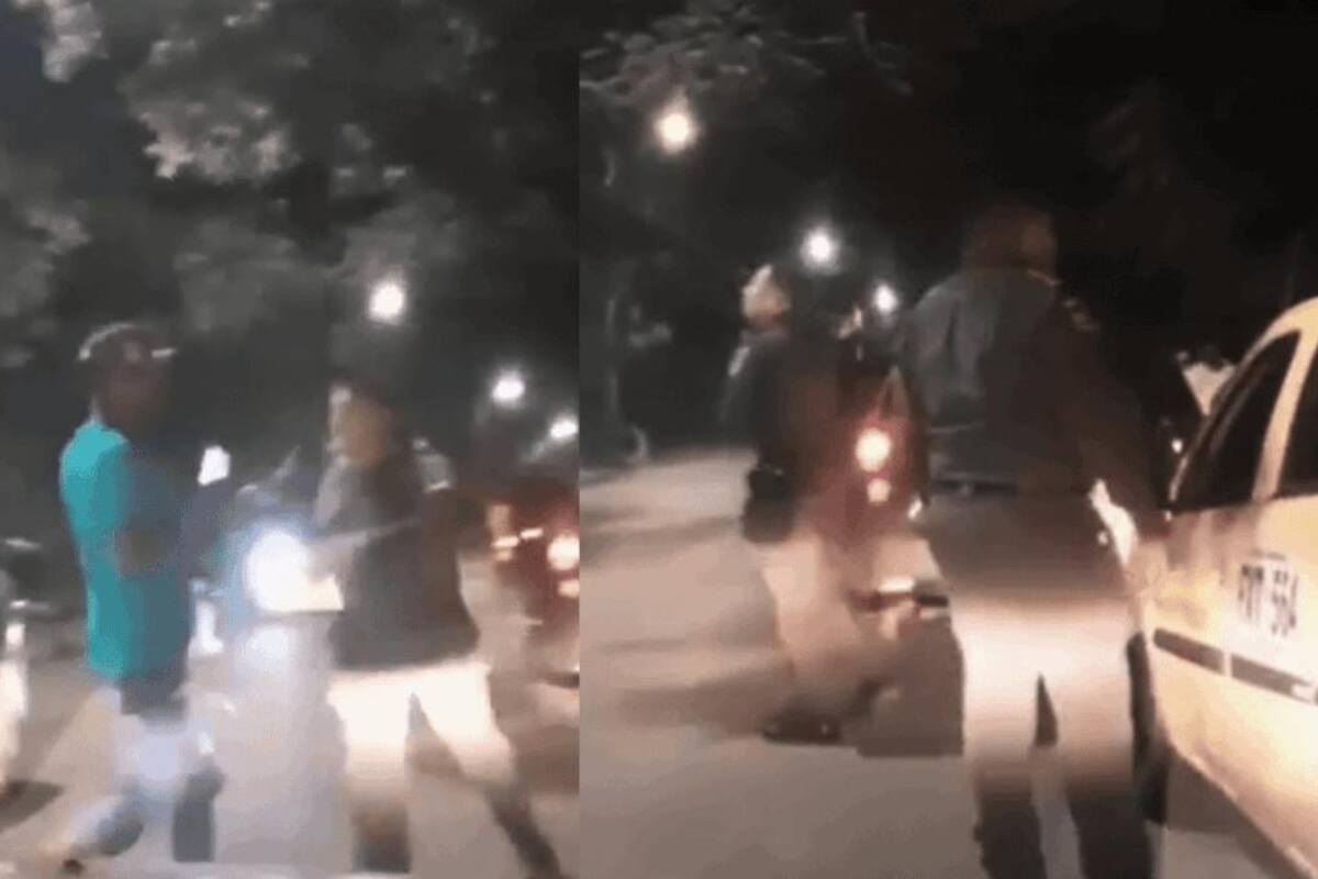 Uniformado le da trompadas a taxista en vía pública, Policía se pronuncia