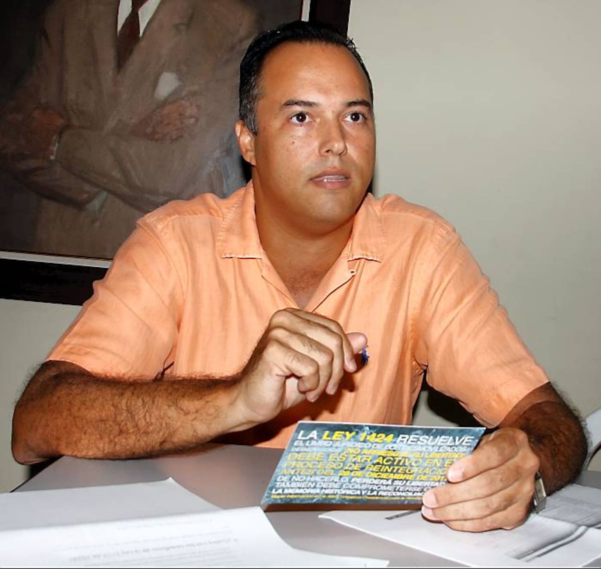 Álvaro González Fortich, representante de la Agencia Colombiana para la Reintegración (ACR) en Bolívar. ZENIA VALDELAMAR/ EL UNIVERSAL