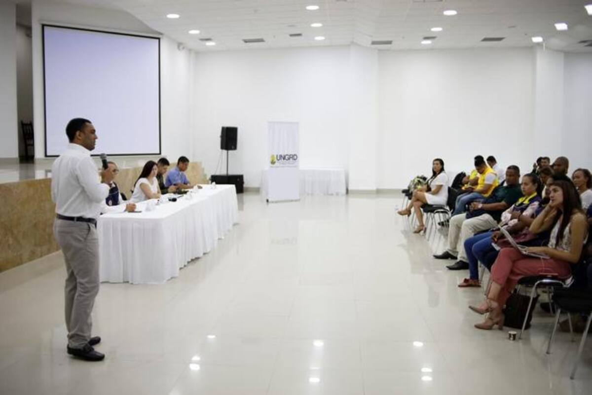 En el Centro Administrativo Departamental se realiza el taller sobre riesgo de huracanes con el Ideam, la UNGR, la Dimar y el departamento.//Cortesía