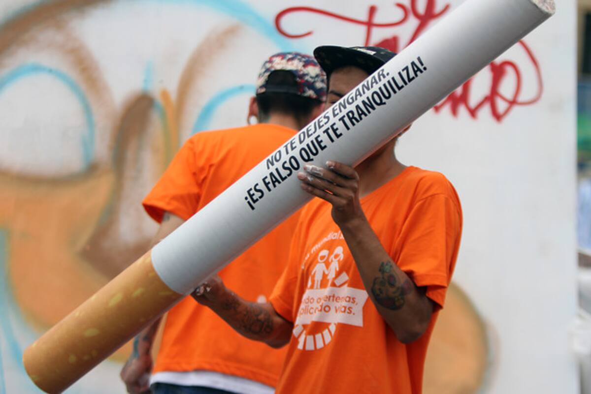 Con diferentes manifestaciones en contra del tabaco, se celebró el Día Mundial sin Tabaco, en la Plaza de Bolivar. Colprensa
