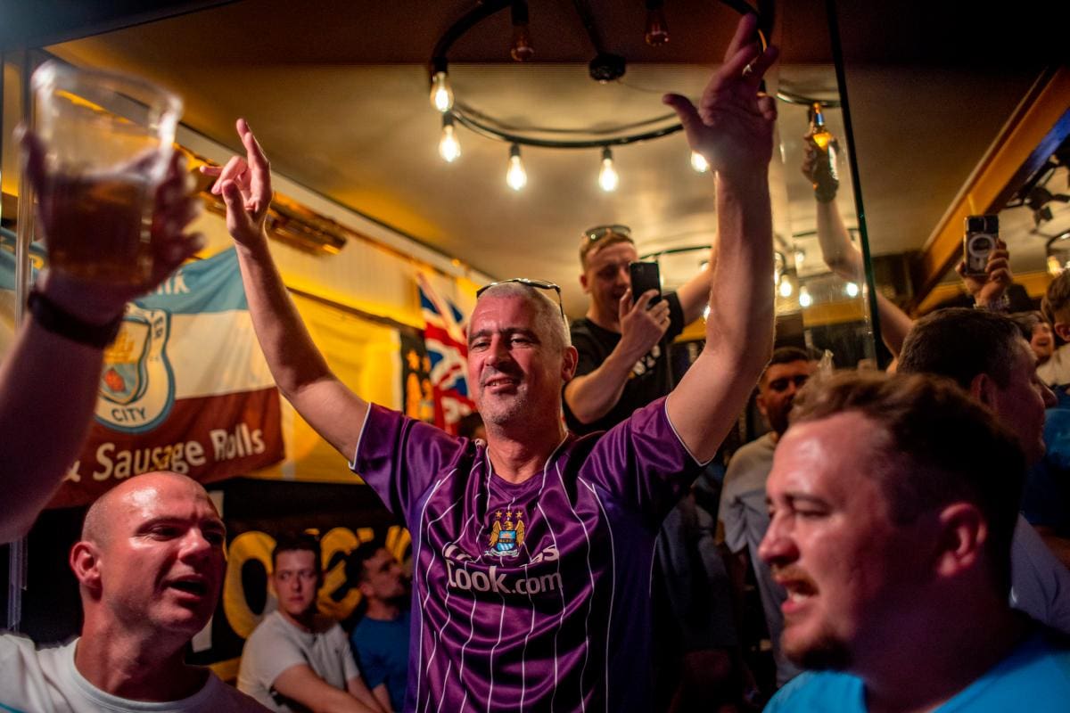 Hinchas del Manchester City. //EFE