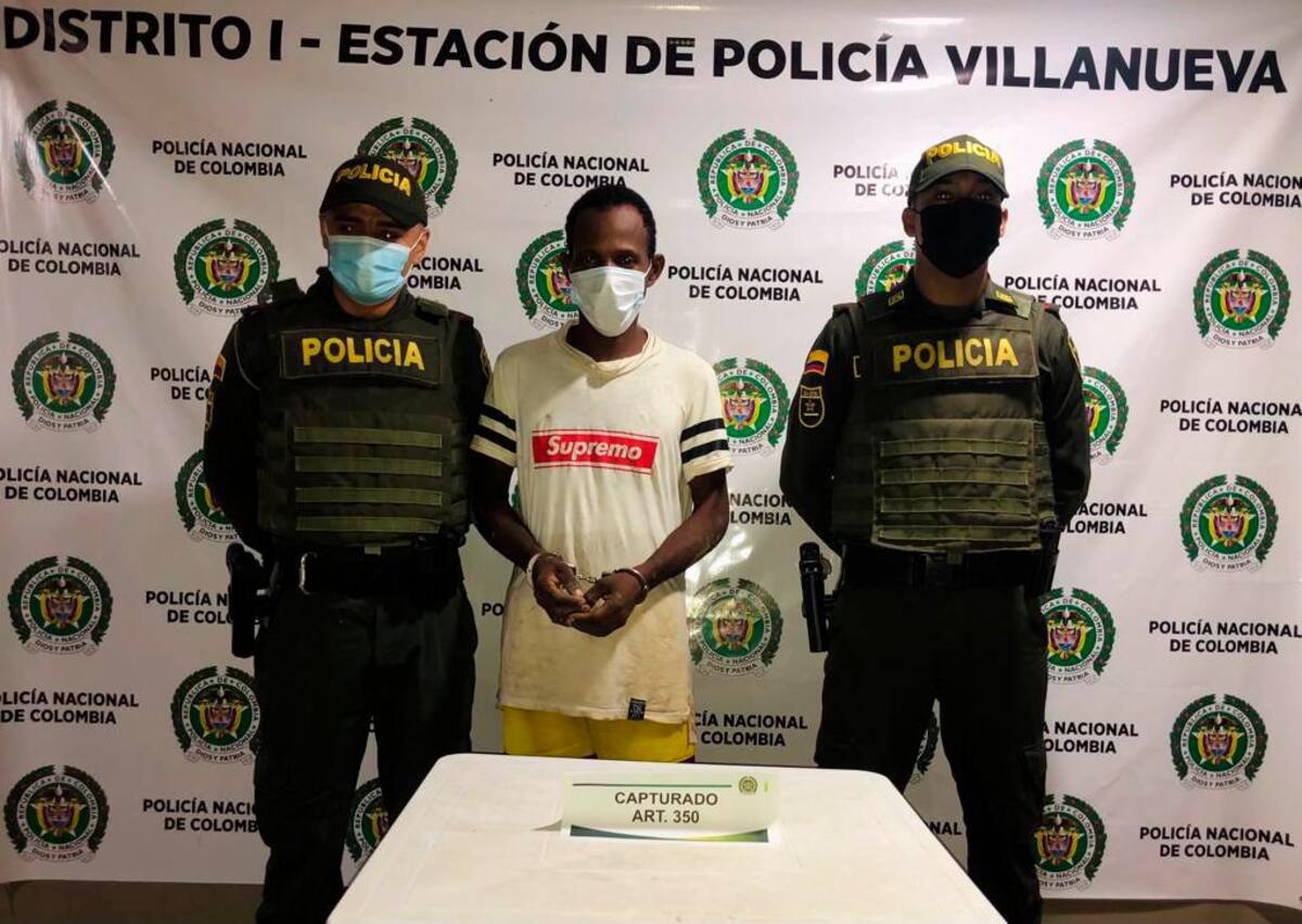 Víctor Vásquez Puello, capturado por la Policía.