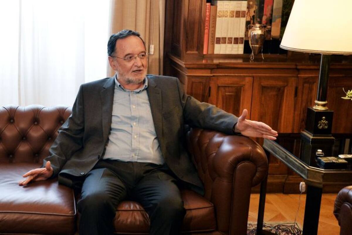 Panagiotis Lafazanis, líder de Unidad Popular. AFP