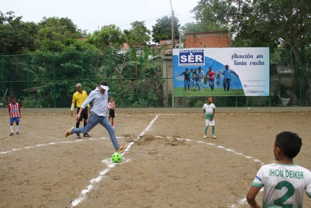 La cancha deportiva fue entregada a la comunidad por Mutual Ser. Cortesía