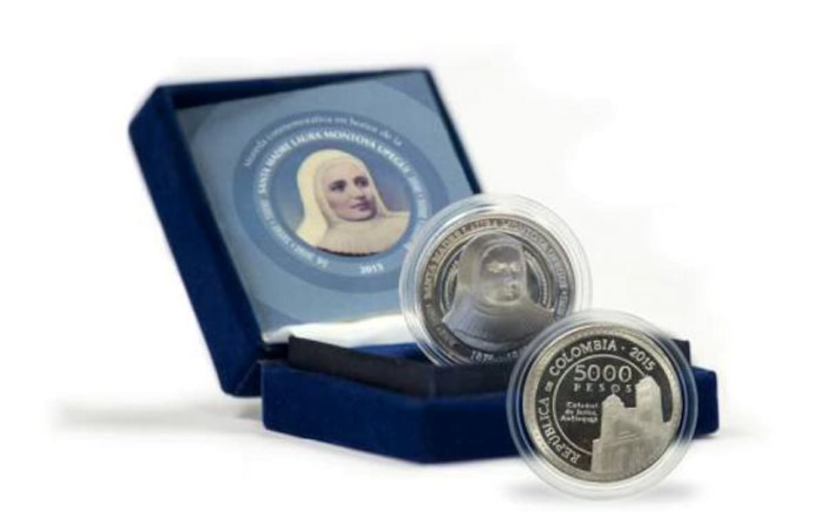 La moneda en estuche especial con plegable que contiene información sobre las características tiene un costo de $14.000. ARCHIVO BANCO DE LA REPÚBLICA.