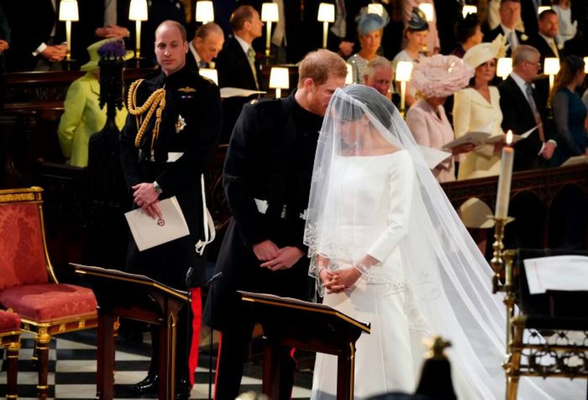 Momentos de la boda del príncipe Enrique y Meghan Markle. AP