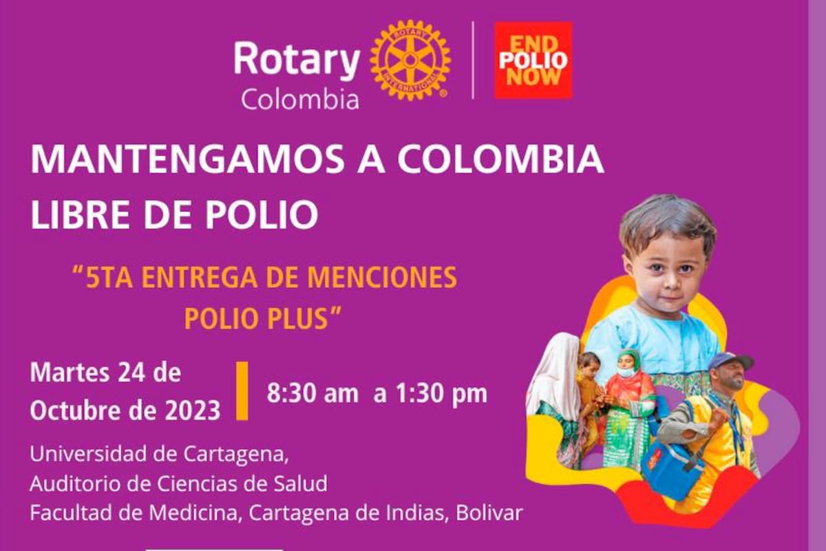 Club Rotario reconocerá en Cartagena la labor de vacunadores contra la polio