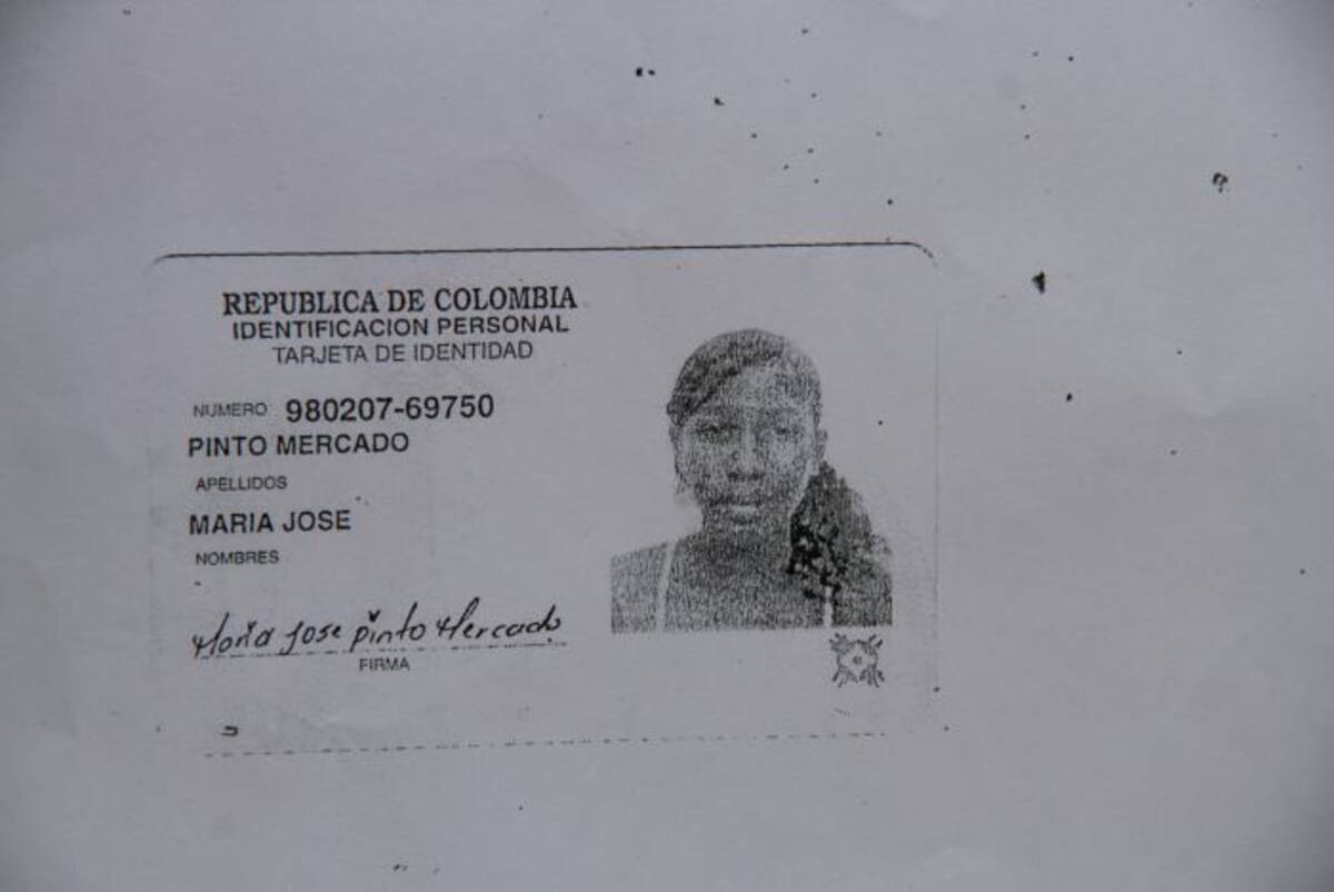 María José Pinto, muerta. foto cortesía