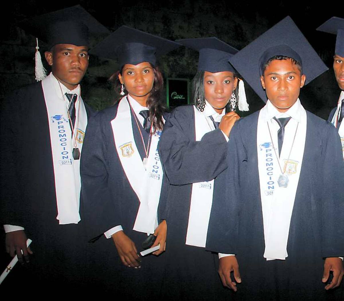 Estudiantes de Institución Educativa San Jose Caño del Oro: Eder Caraballo, Cindy Altahona, Nayabeyh Imitola y Jorge González.