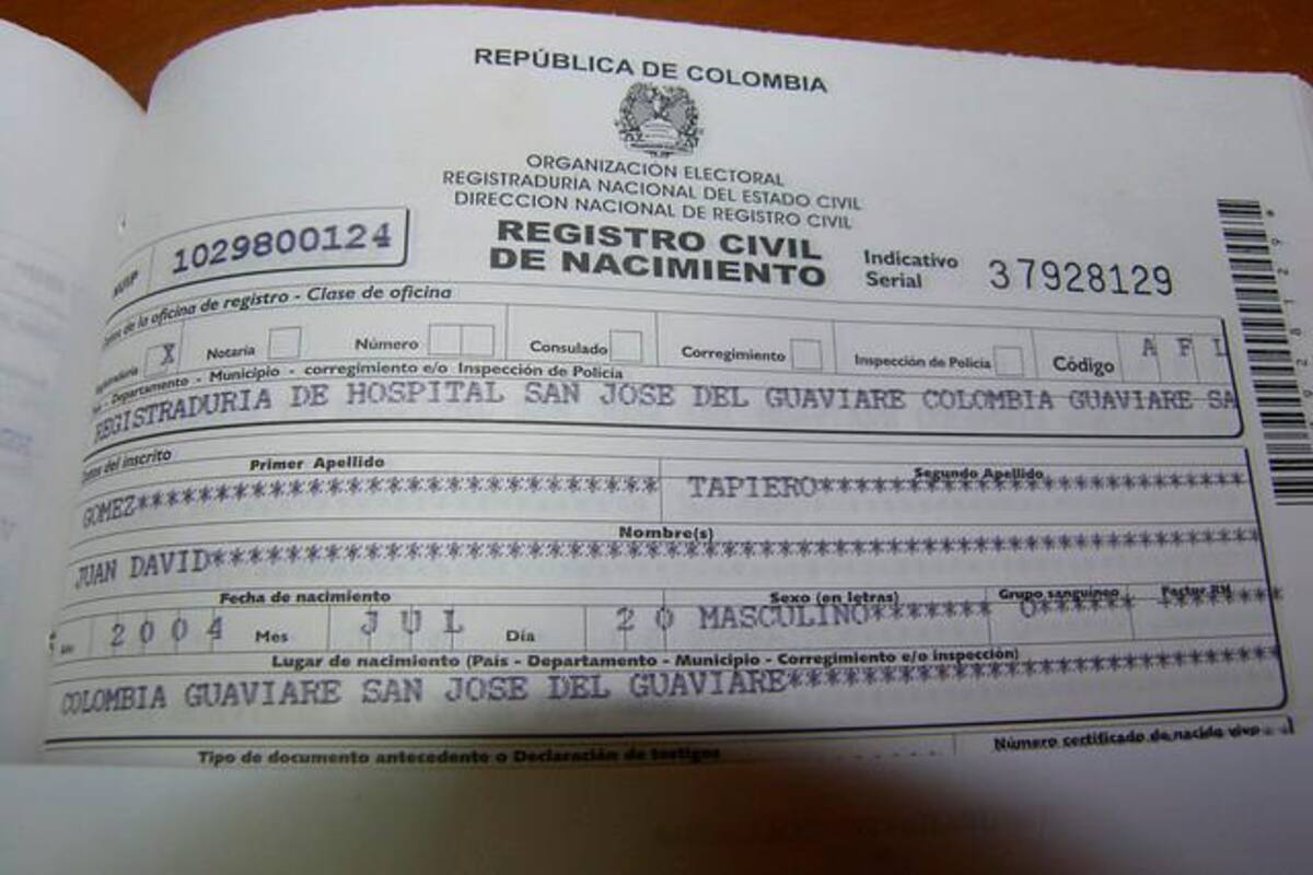 Por ley, en Colombia se podrá elegir el orden de los apellidos