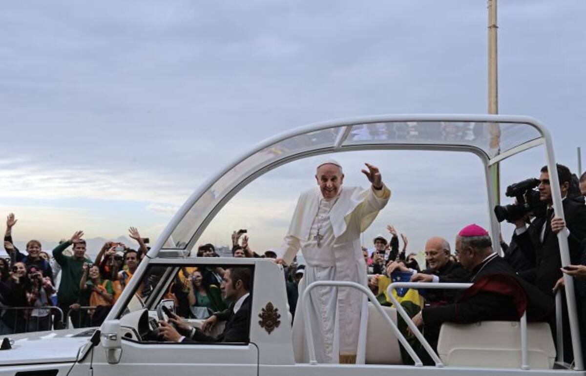 El papa Francisco en Brasil. AFP EVARISTO SA