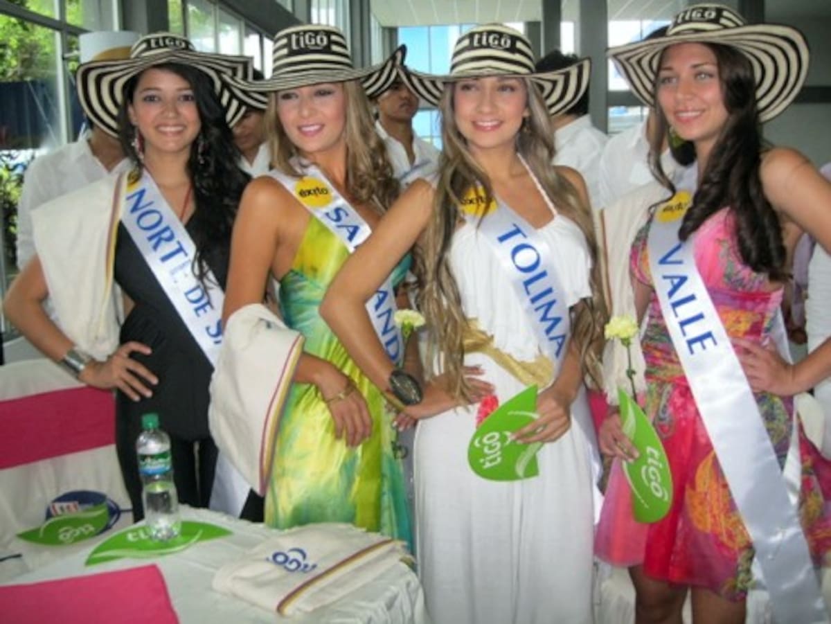 Nathalia Carrillo de Norte de Santander, Jineth Castillo de Santander, Laura Millán del Tolima y Luisa Montoya del Valle.