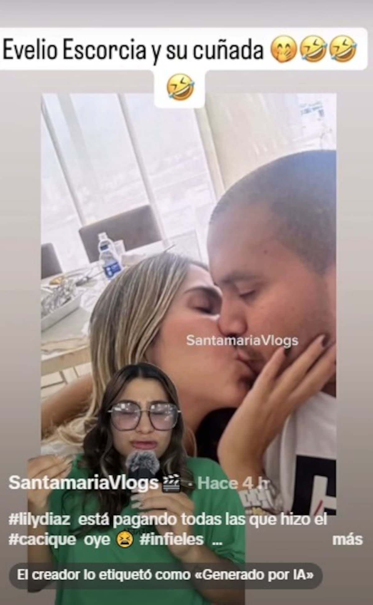 La influencer que es conocida en TikTok como @santamaria1.1 compartió la historia y la foto. //Foto: captura de video.