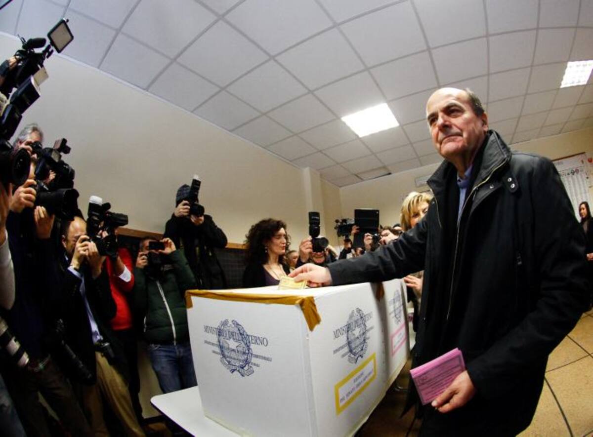 Pier Luigi Bersani, quien lidera la coalición de izquierda. AP Spada