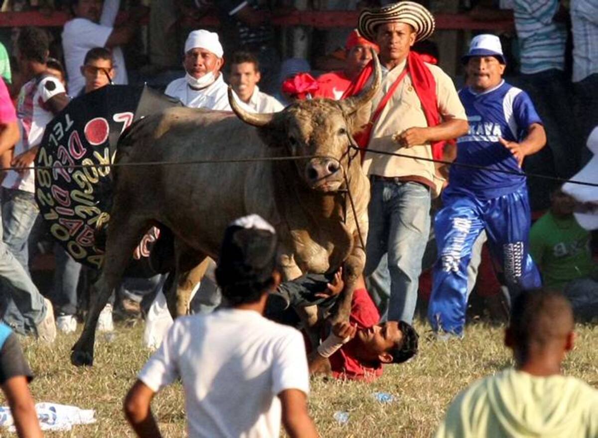 Los valientes aficionados hicieron de las suyas desafiando la velocidad y el poder de los astados.
