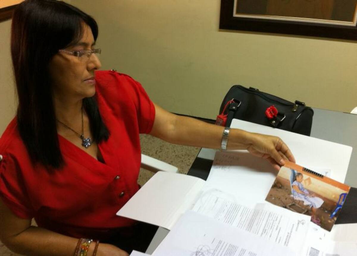 Ruby Beleño, sobrina de Rafaela Tinoco (en la imagen), se viene haciendo cargo de los trámites de pensión de su tía desde julio de 2012.