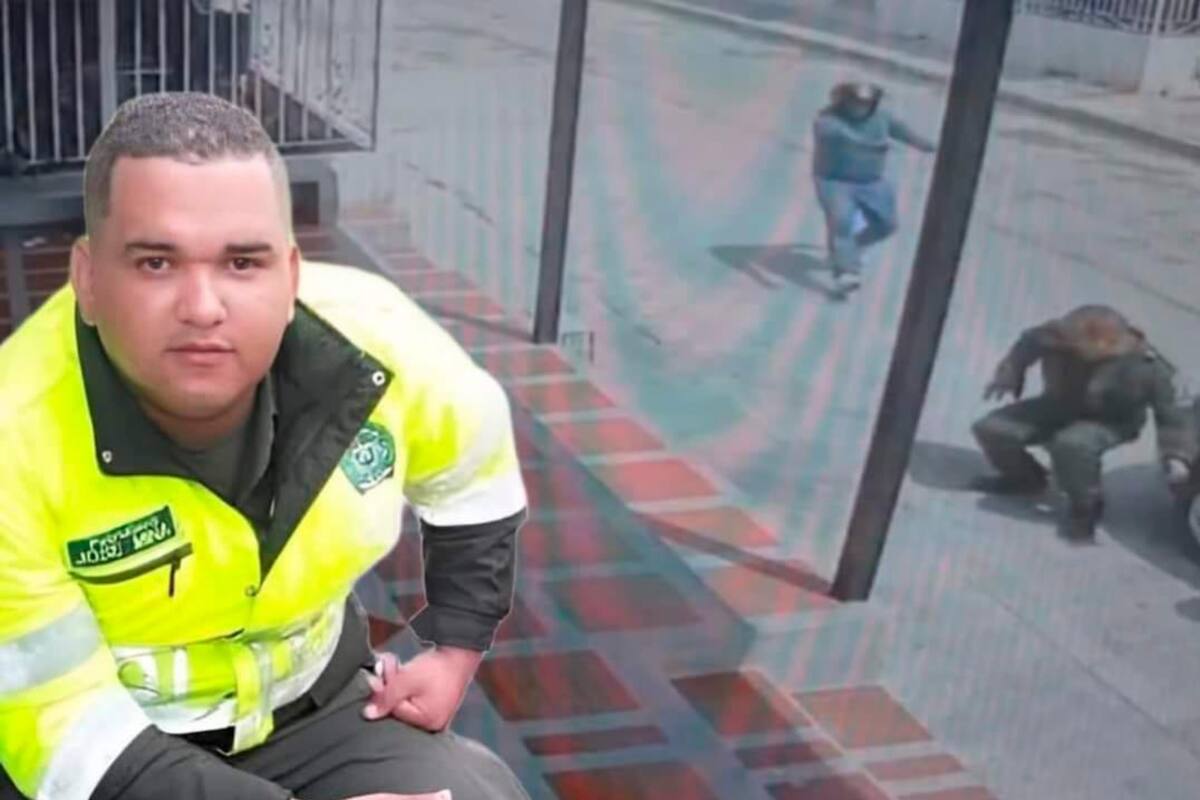 (Video) Aparece extraña sombra en el momento que sicario mató a policía