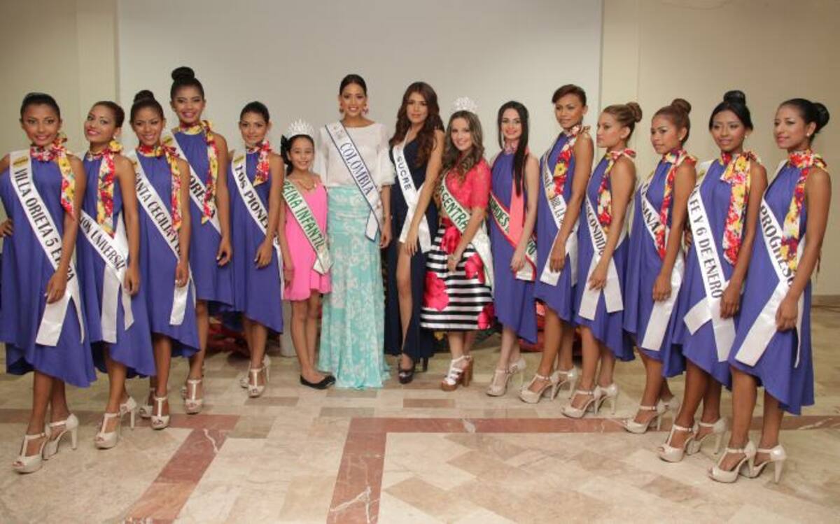 -La Señorita Colombia acompañada de las reinas del 20 de Enero, la Central, Angie Durán, y la Infantil, María Gabriela Otero. MANUEL SANTIAGO PÉREZ/EL UNIVERSAL