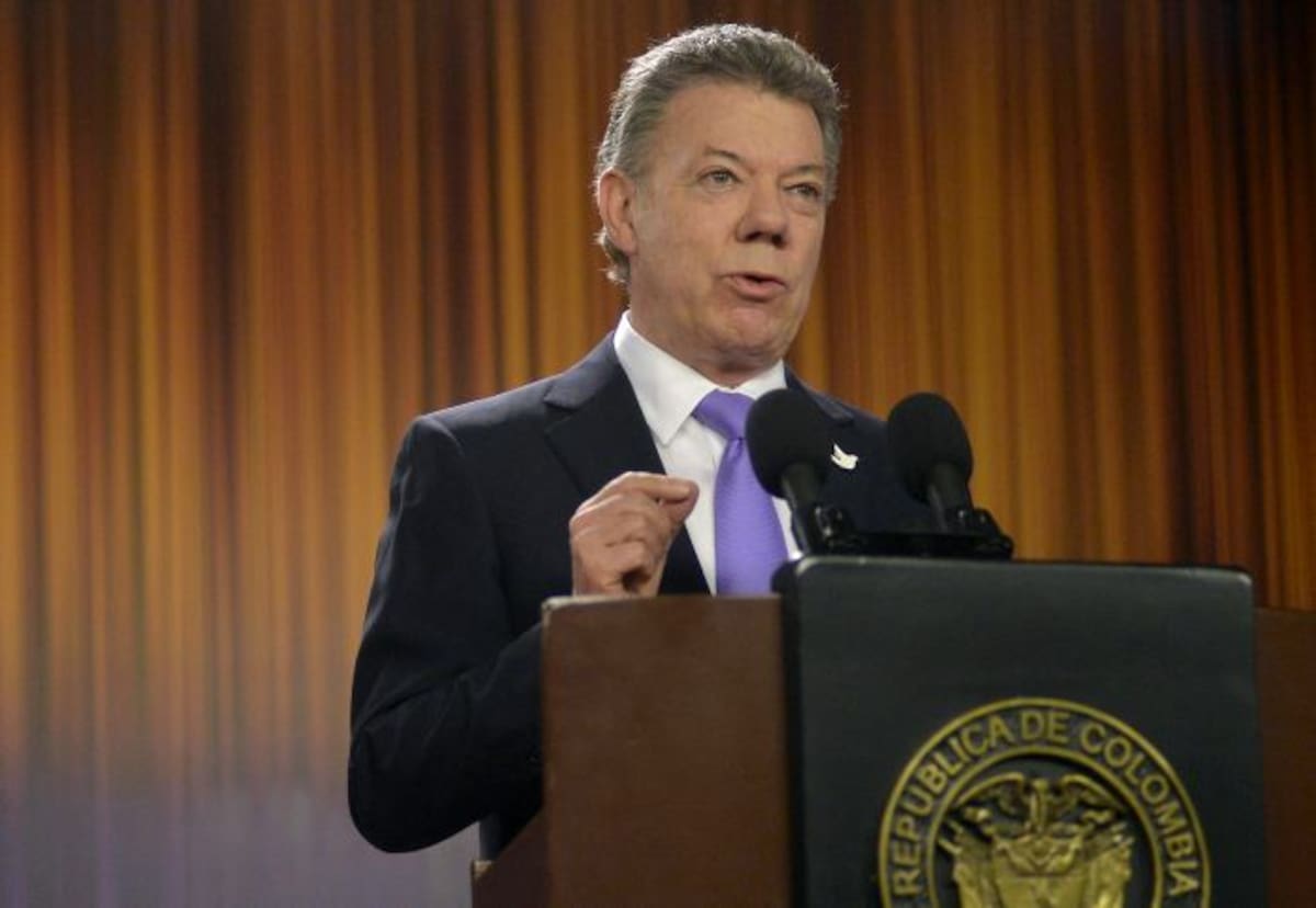 El presidente Juan Manuel Santos AFP NELSON CARDENAS