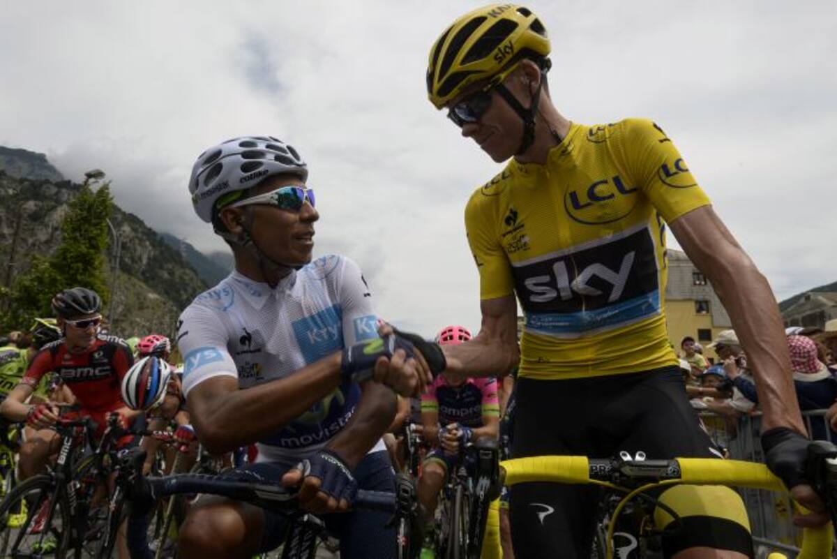 Nairo Quintana y Chris Froome. AFP LIONEL BONAVENTURE