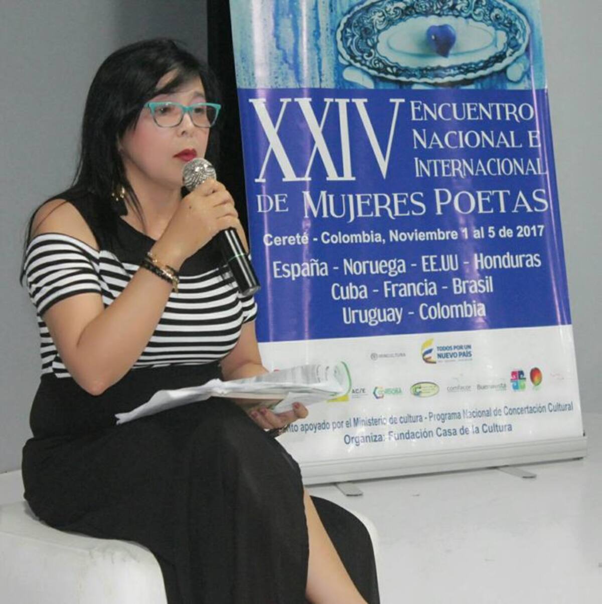 Carmen Cecilia Morales, narradora y poeta de Chinú, participante. Cortesía