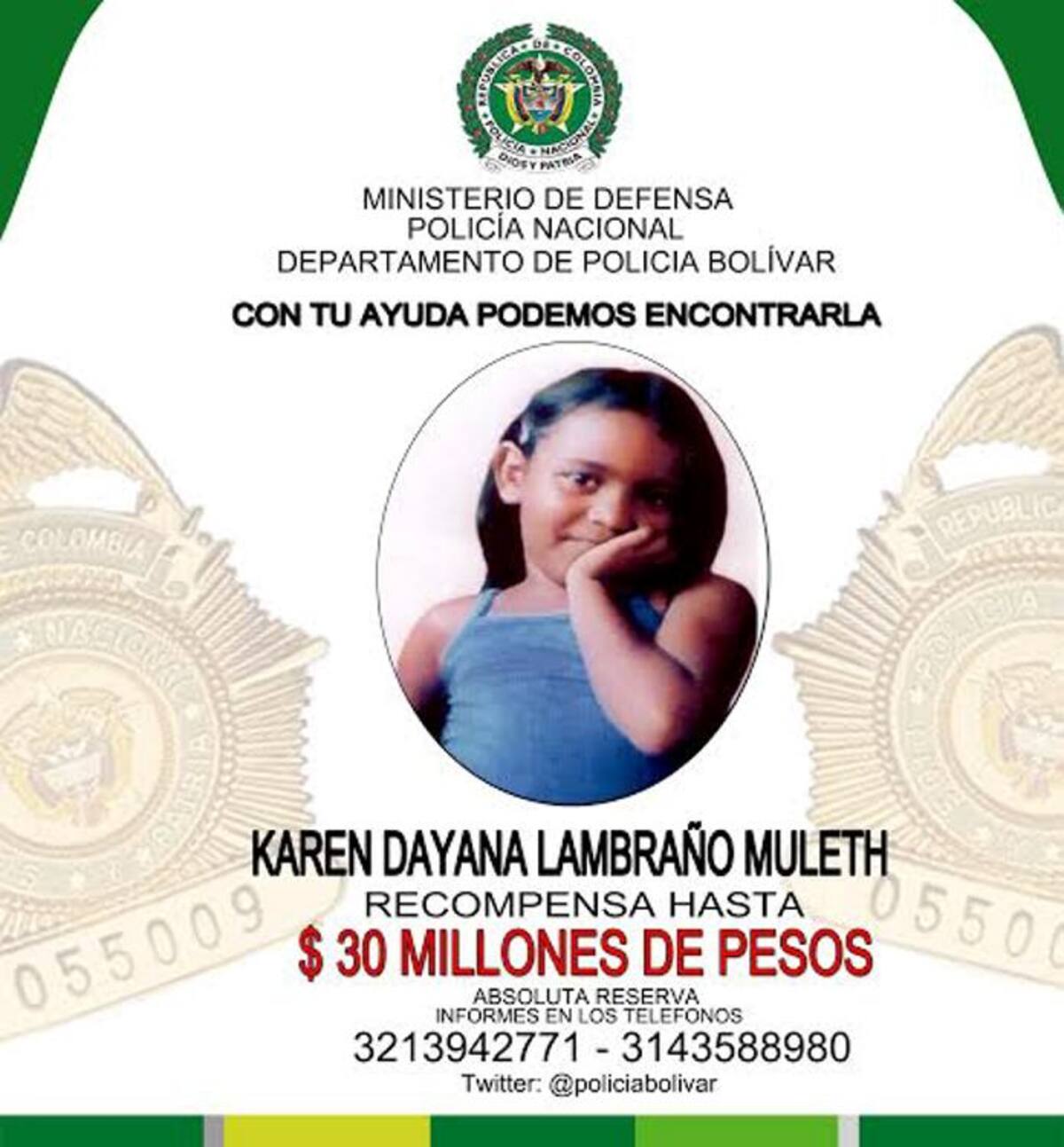 Karen Dyana, niña de 7 años que desapareció en Mompox.