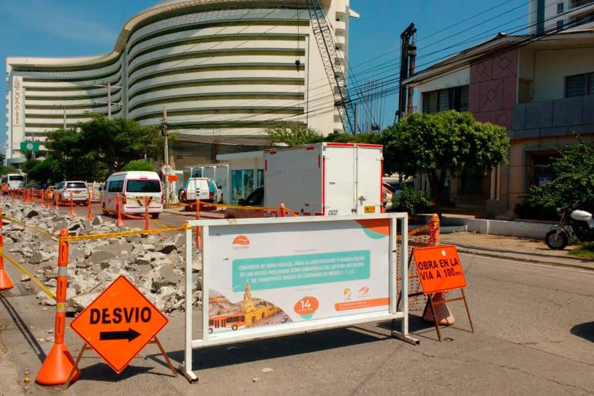 10 vías de Cartagena están siendo intervenidas por Transcaribe