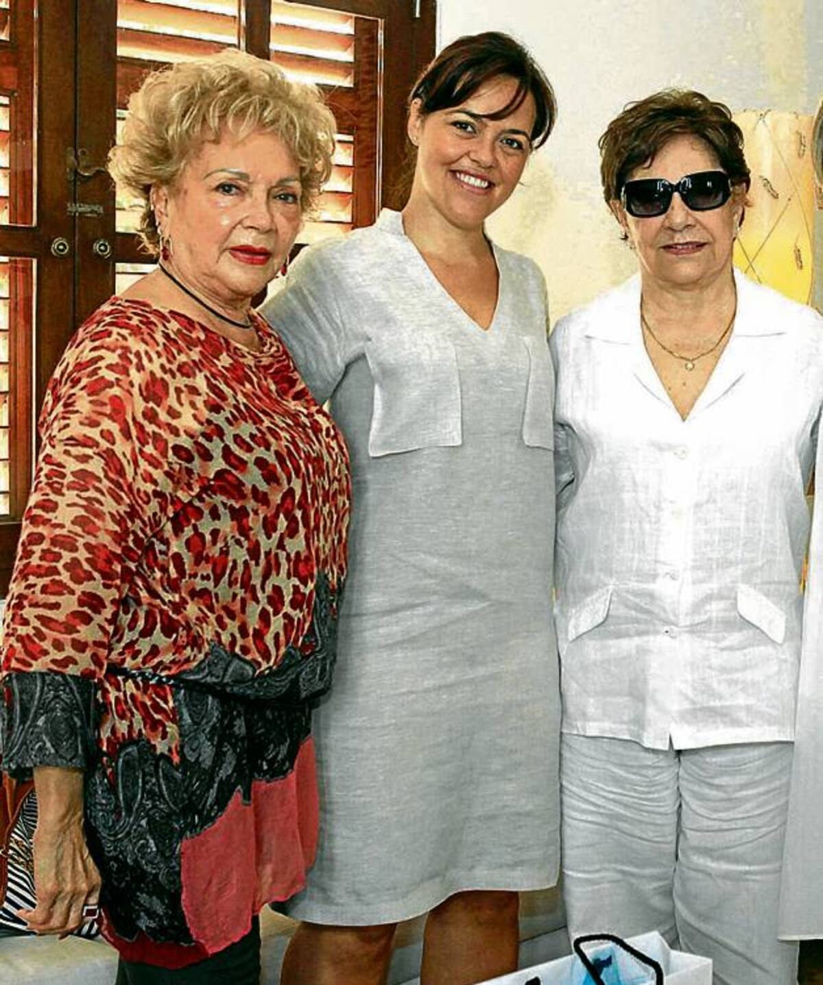 Nacha Pareja, la manager del spa, Karen Smith, y Mary de Daza.