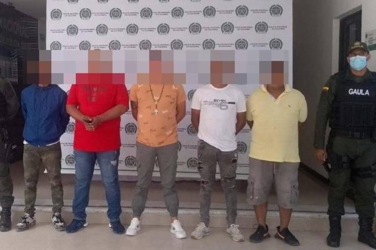 Envían a la Cárcel La Vega de Sincelejo a cinco presuntos extorsionistas