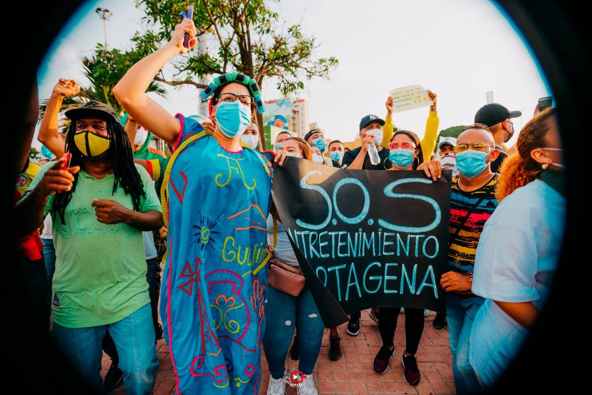 ¡Unidos! Artistas cartageneros también se suman a las marchas
