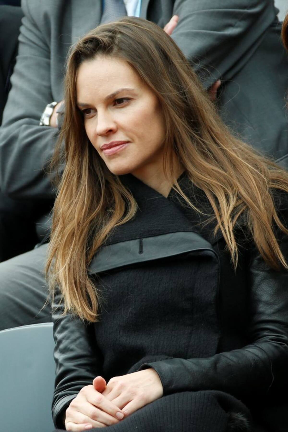 Hilary Swank sin su anillo de compromiso en Roland Garros AP Alastair Grant