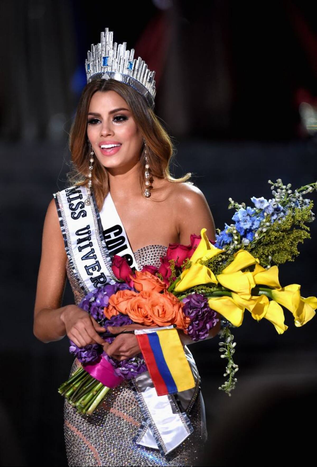 Ariadna Gutiérrez como Miss Universo. AFP Ethan Miller