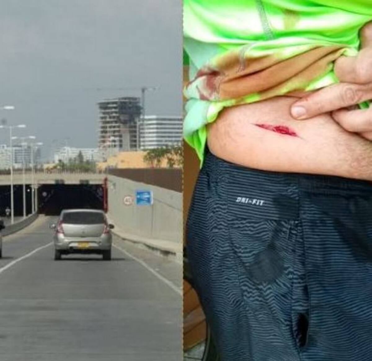 El ciclista fue herido con arma de blanca por los delincuentes. El Universal.
