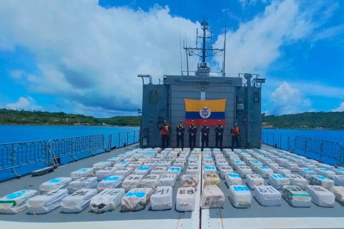 La Armada incautó este año 175 toneladas de cocaína y 9 mil kilos de marihuana