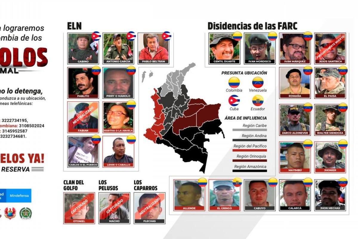 ¿Dónde se encuentran los hombres más buscados del país?