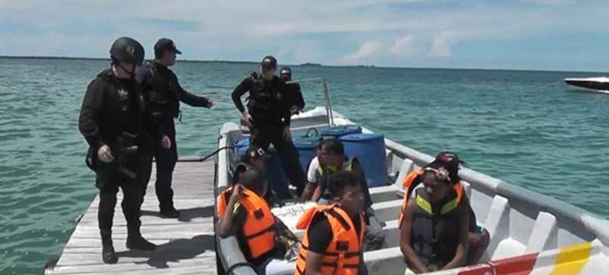 Los capturados en las Islas del Rosario cumplen audiencia de imputación de cargos. CORTESÍA