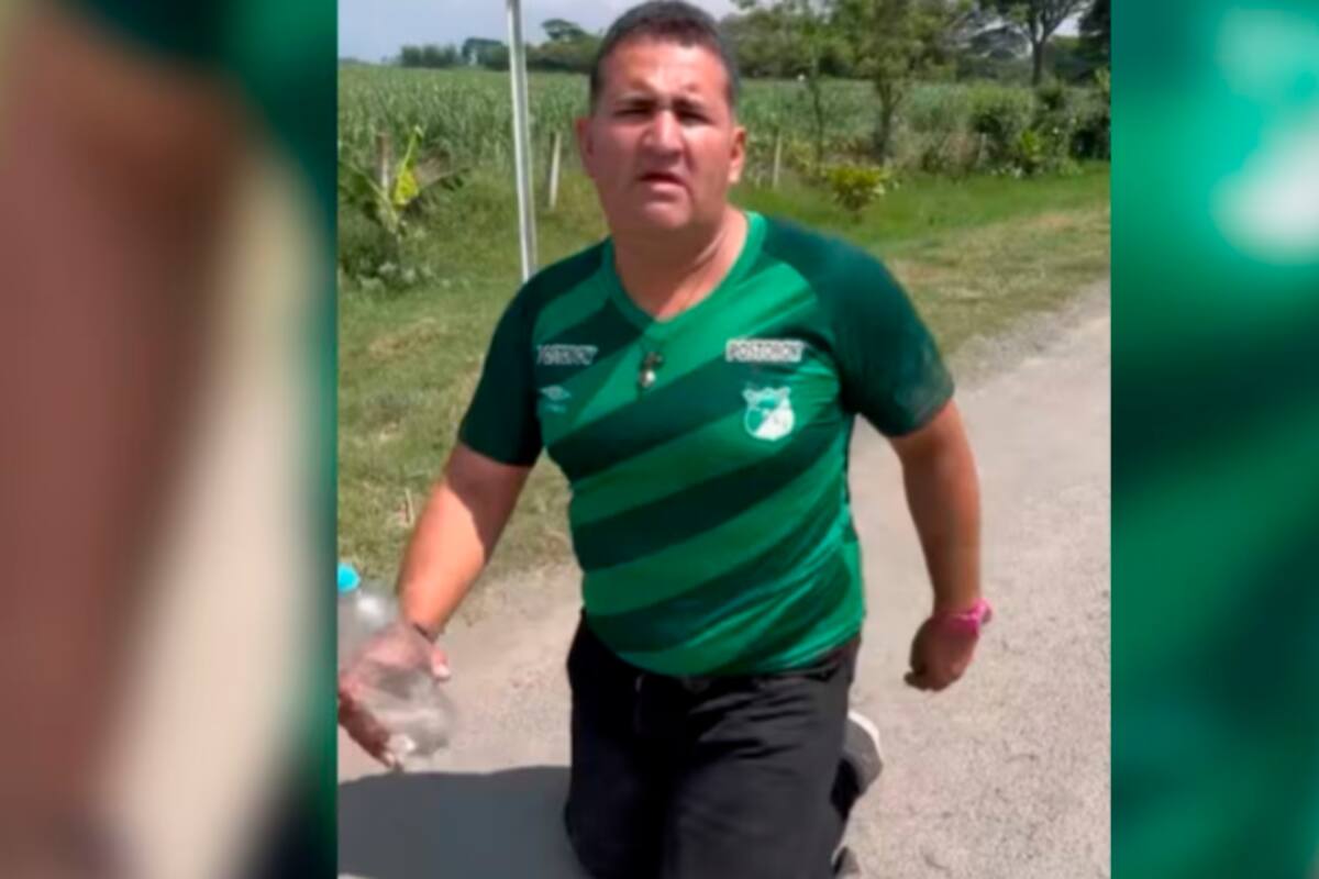 Video: se fue hasta Buga de rodillas para que el Cali no se vaya a la B