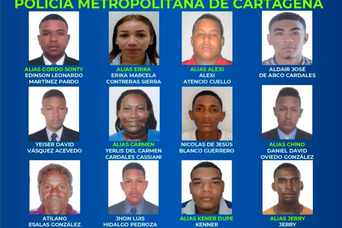 Estos son los 12 delincuentes más buscados en Cartagena: hay dos mujeres