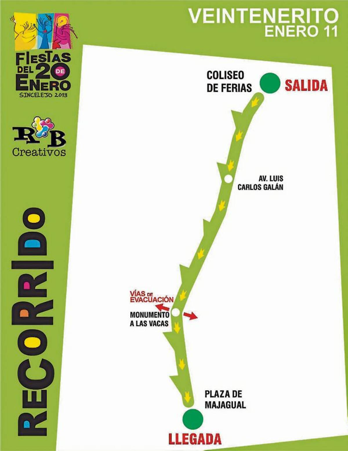 Recorrido desfile Veintenerito.