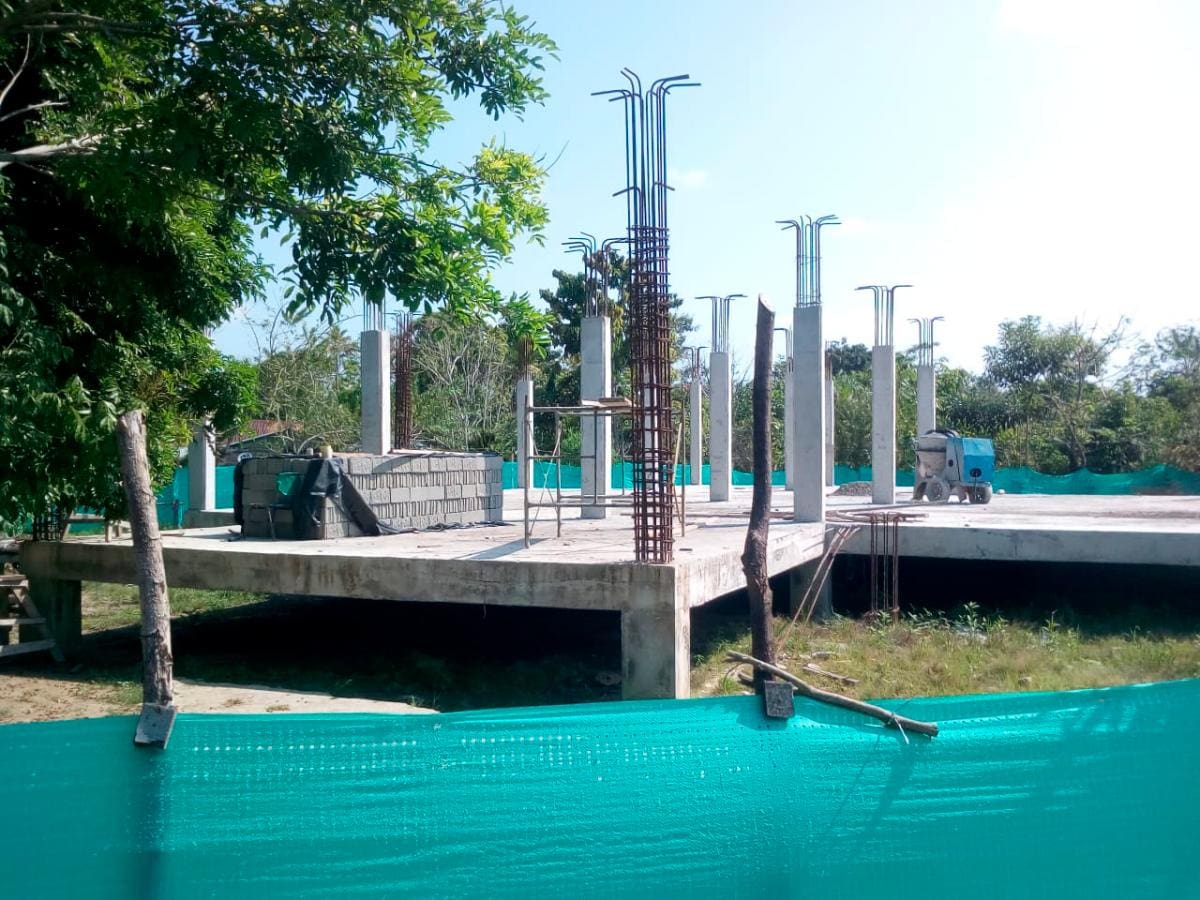 Así luce la obra del nuevo colegio.