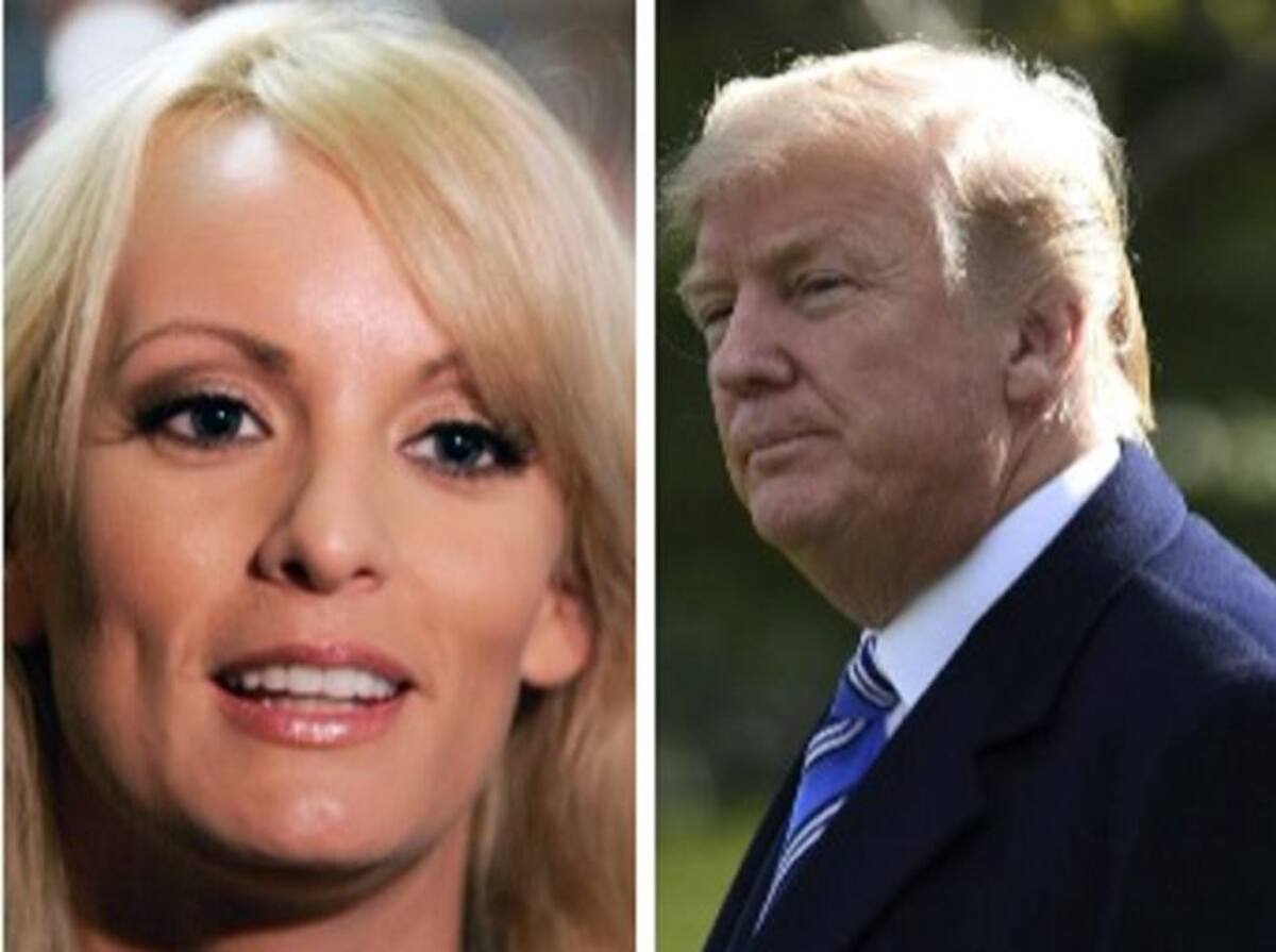 Stormy Daniels y Donald Trump.