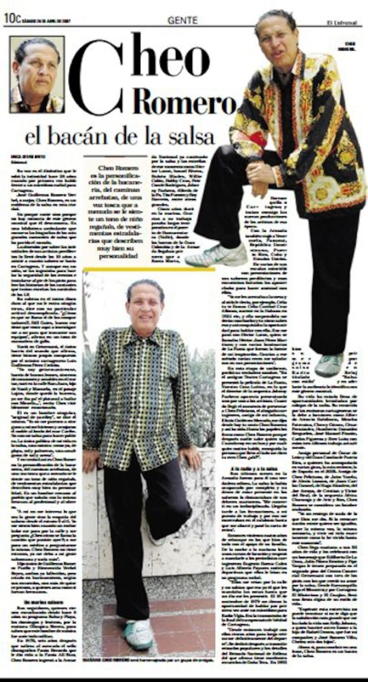 El perfil de Cheo Romero publicado por El Universal el 28 de abril de 2007.