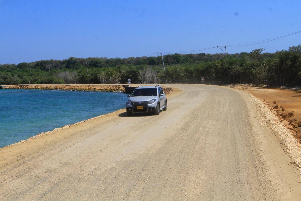 Así lucía la vía en enero de 2019 cuando se realizaba la primera fase del proyecto.