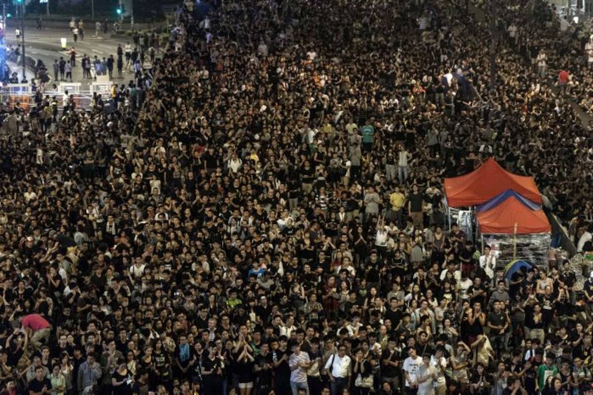 Multitudinarias son las protestas en Hong Kong. AFP ANTHONY WALLACE