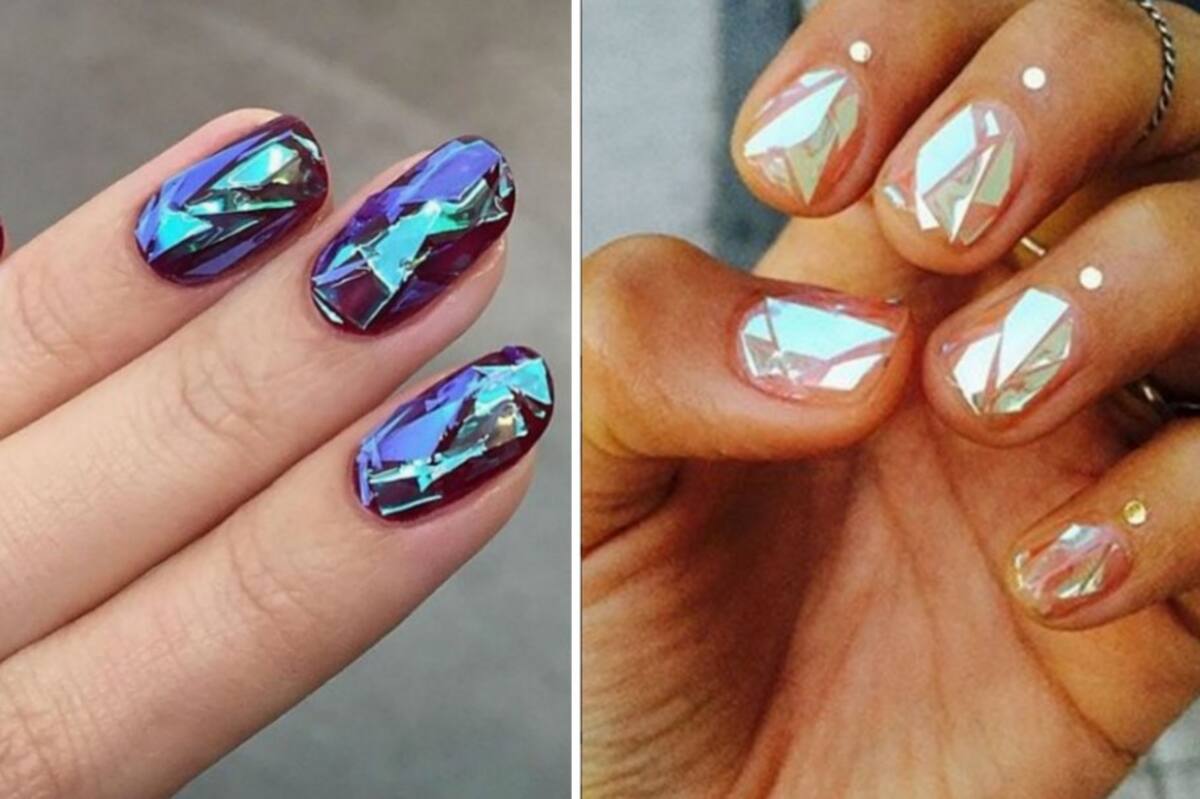 La extravagante moda de las uñas de vidrio. Instagram@glassnails