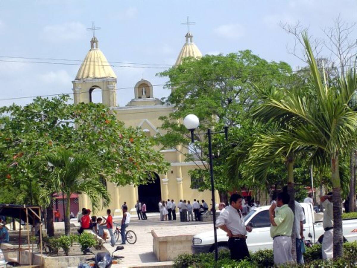 Iglesia de Los Palmitos, donde se concentran los feligreses para celebrar las festividades patronales.