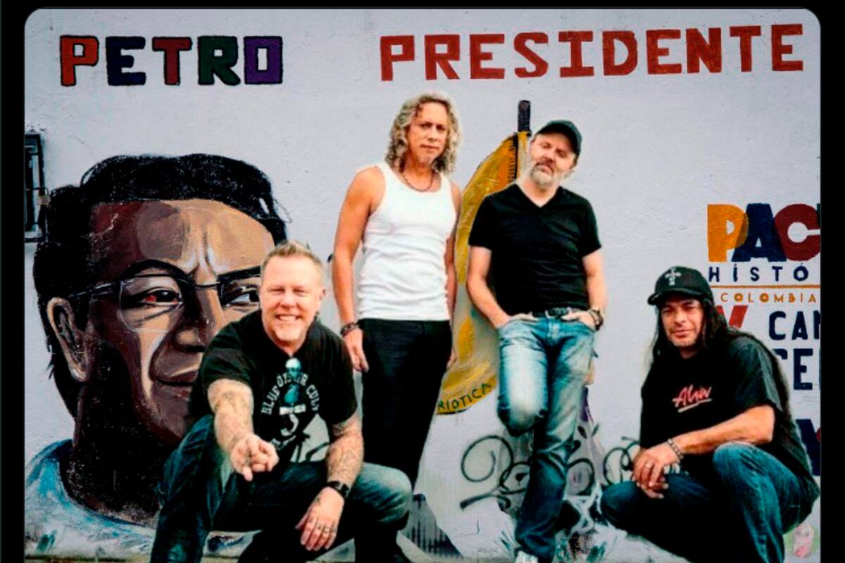 El agradecimiento del presidente Petro a Metallica por una foto falsa
