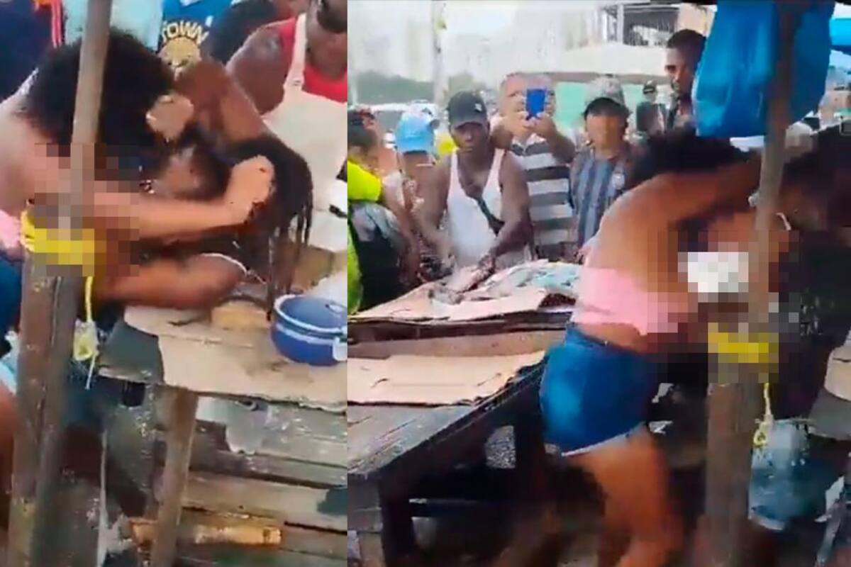 Video: mujeres protagonizan riña en el mercado de Bazurto