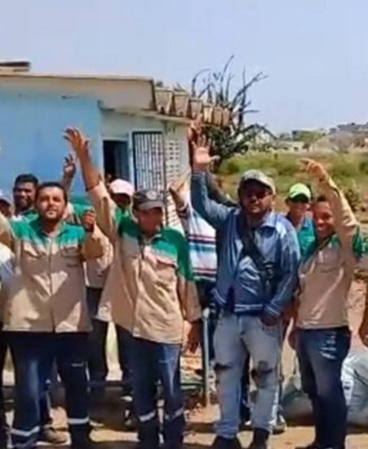 Trabajadores de Agua del Sinú en paro. Cortesía
