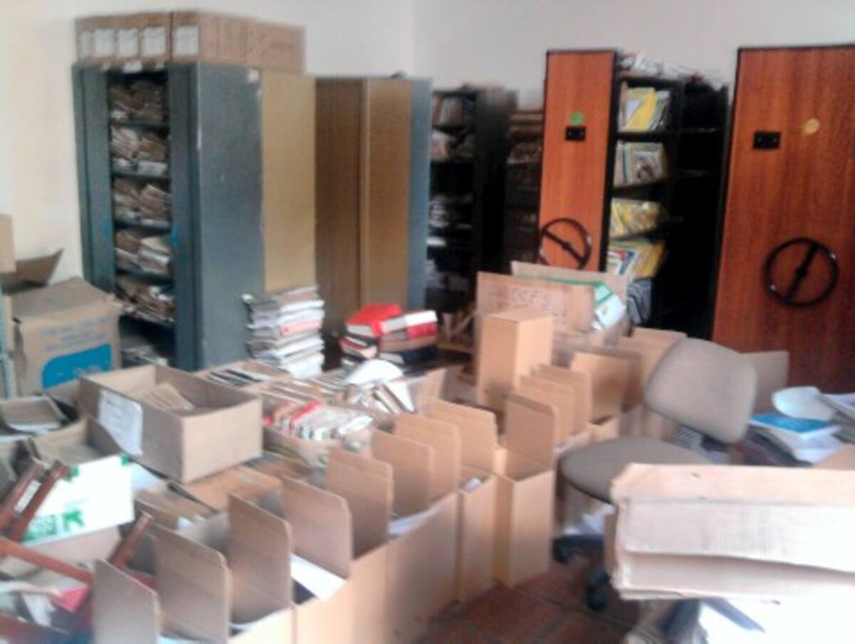 Así estaba antes el archivo jurídico de la Alcaldía Distrital.